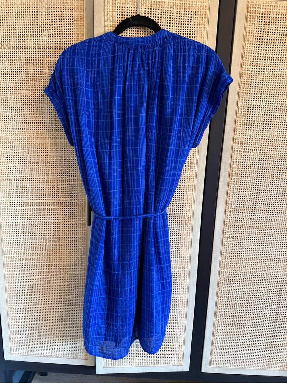 cloth & stone Cobalt Blue Plaid Shirt Dress - Picture 2 of 8